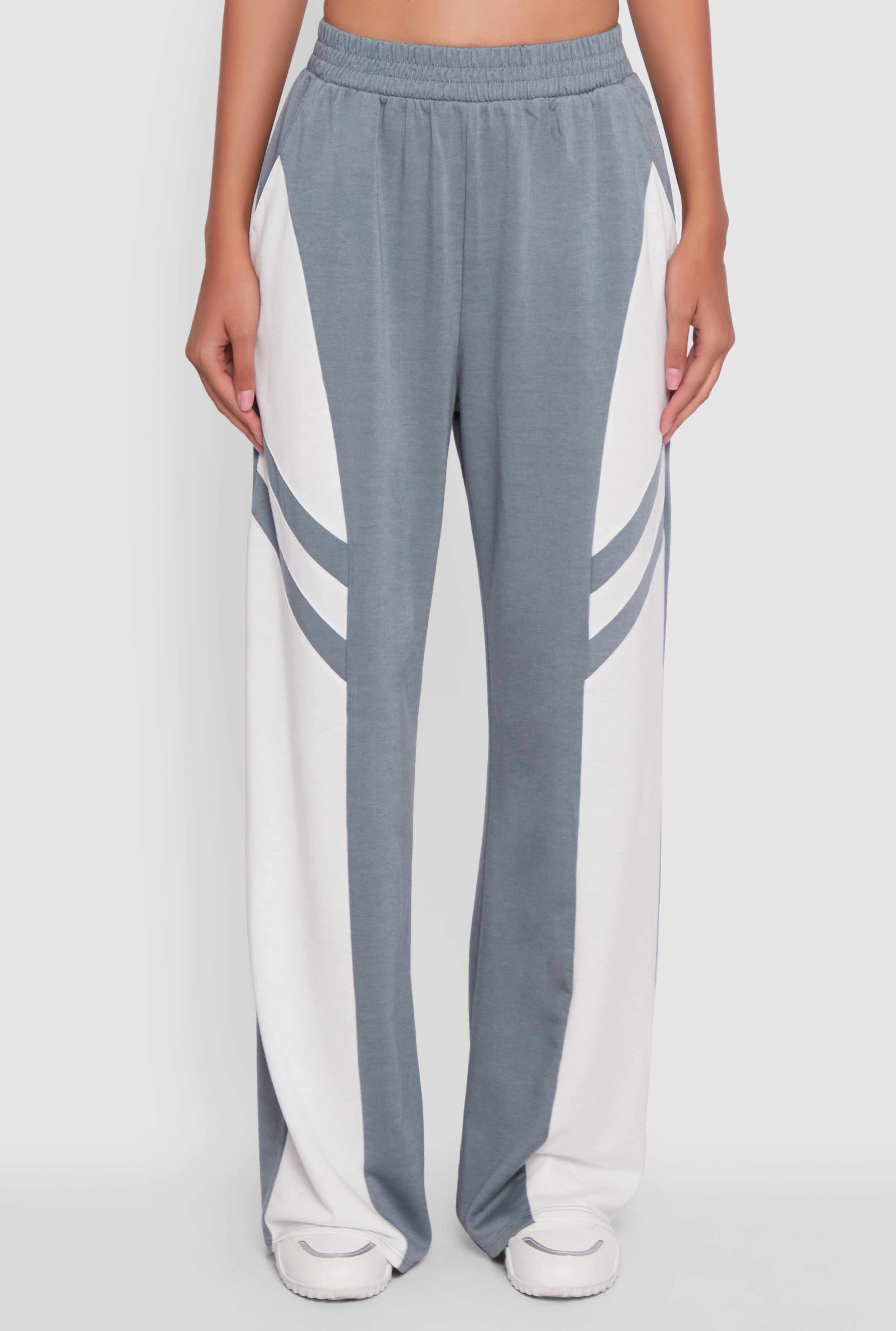 Color Block Wide Leg Sweatpants
