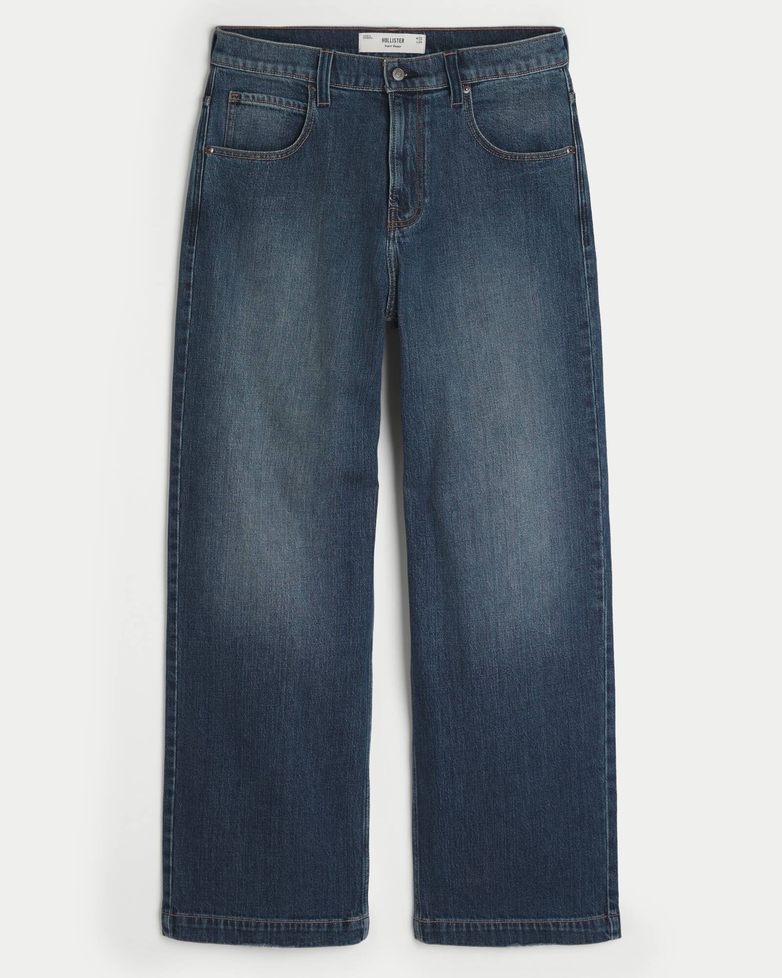 Medium Wash Super Baggy Jeans