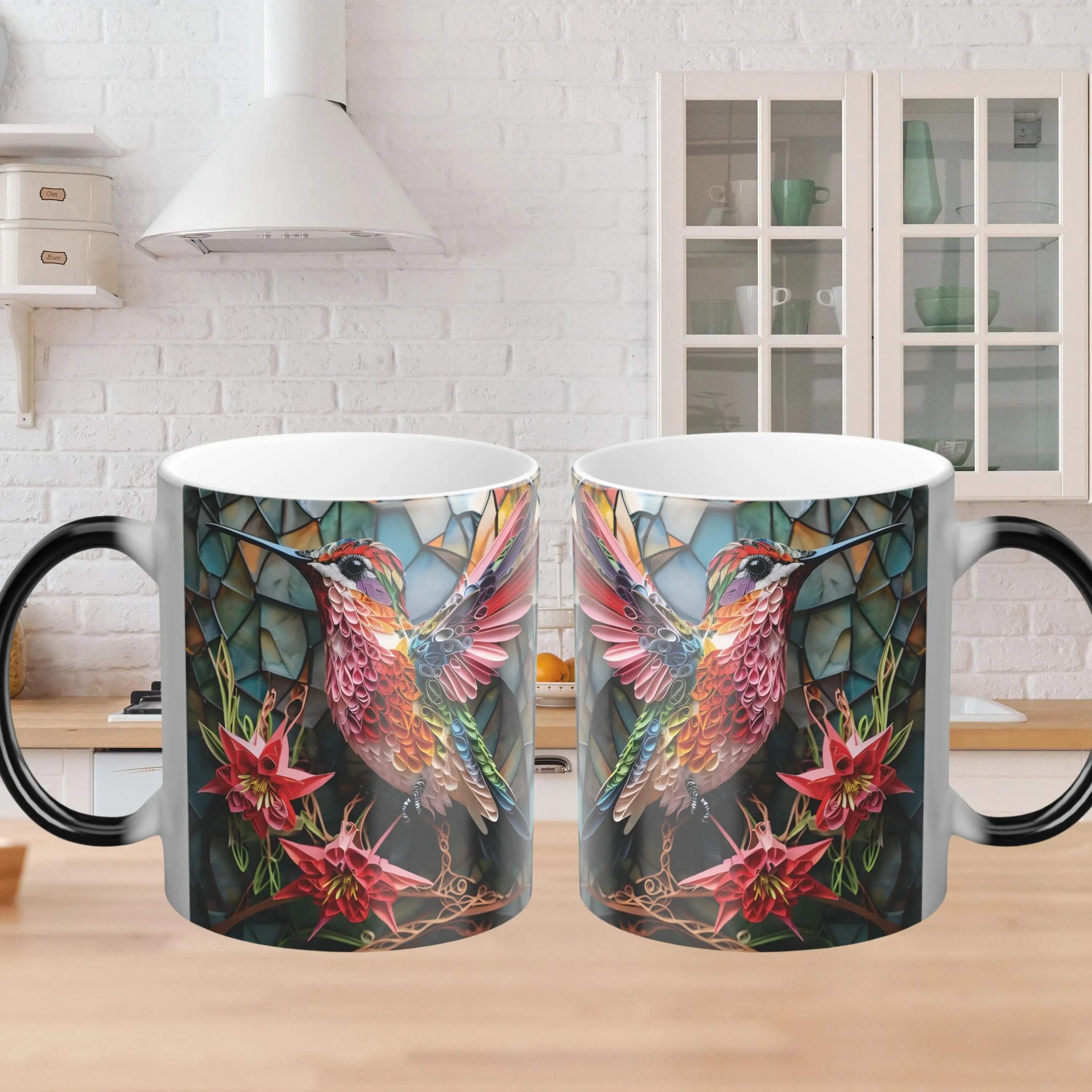 Mystic Bloom™ Heat-Reveal Hummingbird Mug
