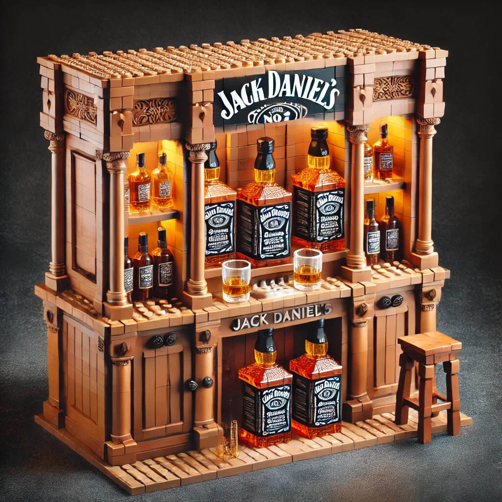 Brick Whiskey Cabinet Set