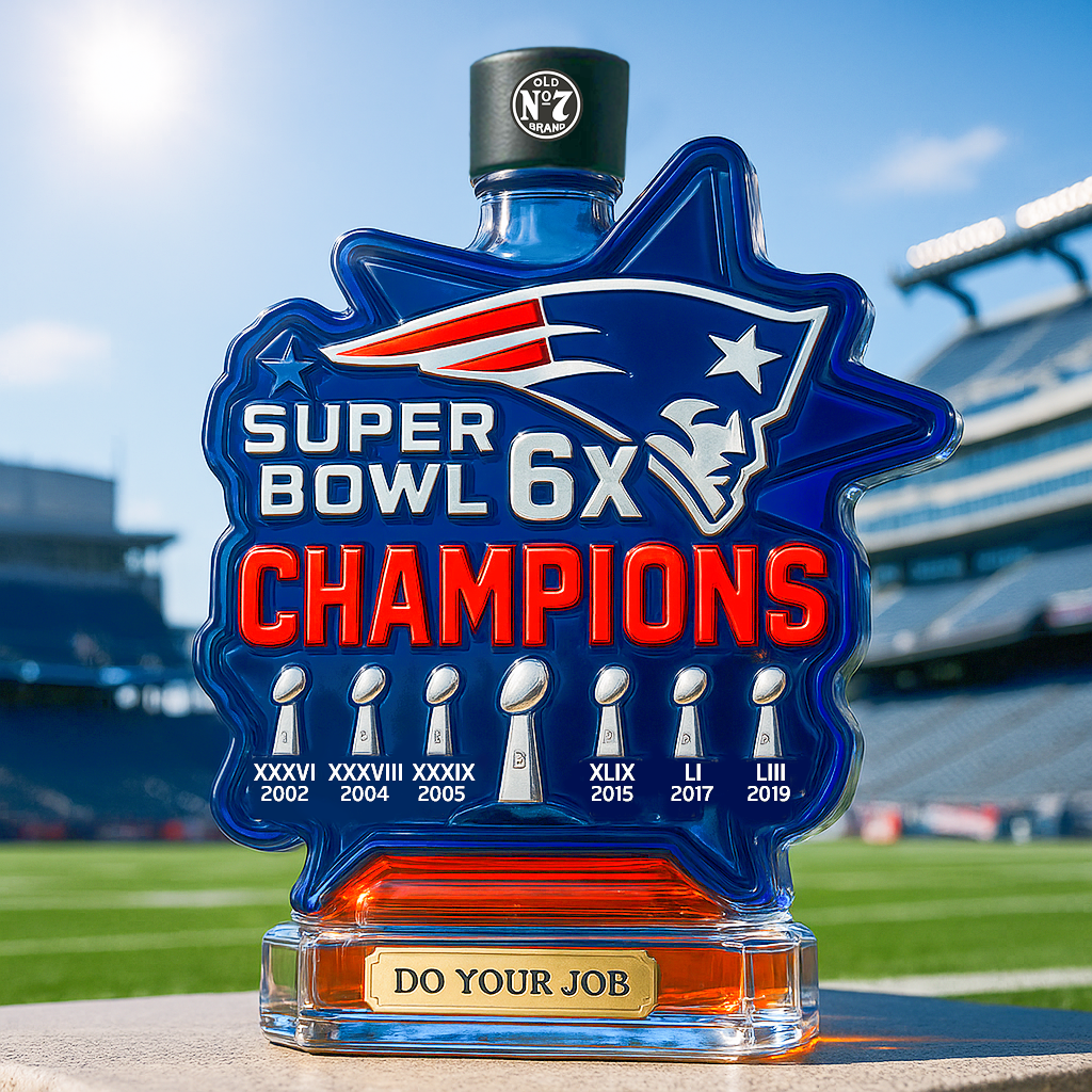 New England Patriots Glory Whiskey Bottle