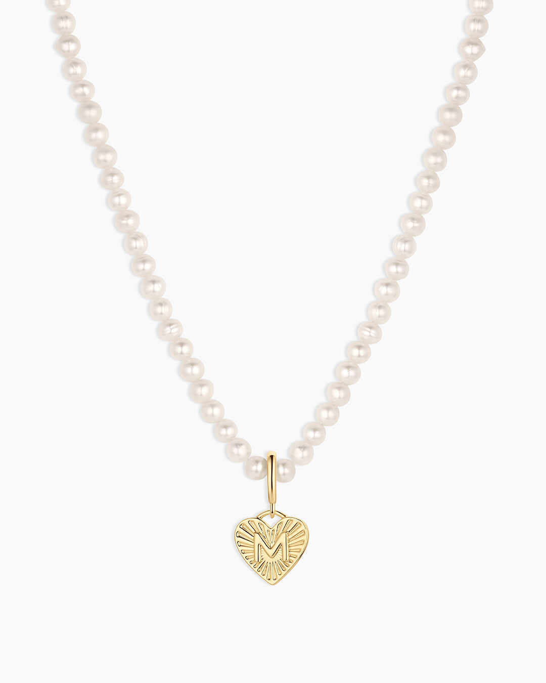Vintage Heart Alphabet Charm Necklace