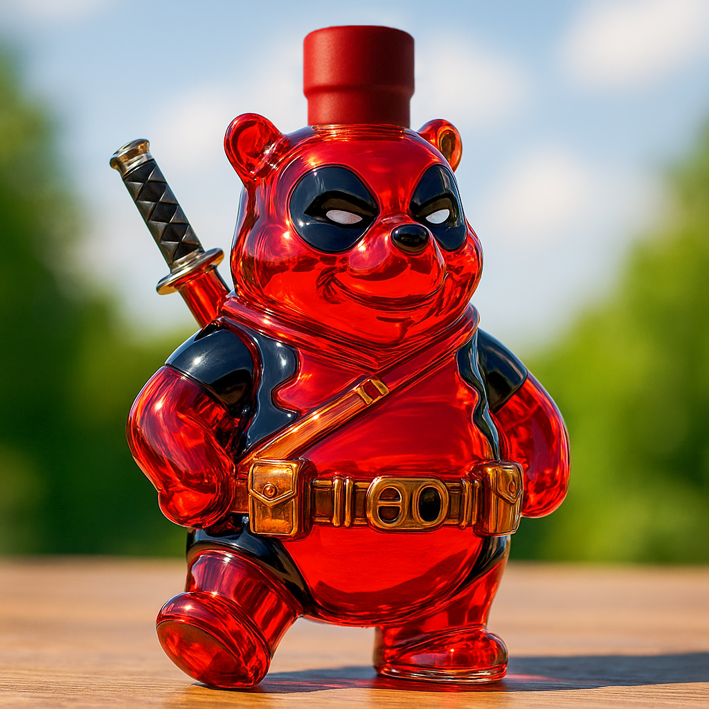 Deadpool Bear Whiskey Bottle