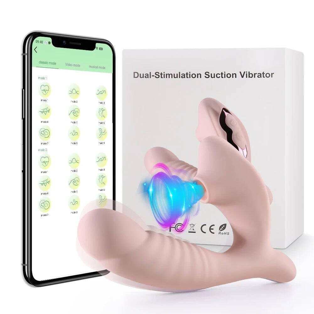G-Spot Dildo Vibrator – Clit Sucker with 9 Oral Sucking Modes