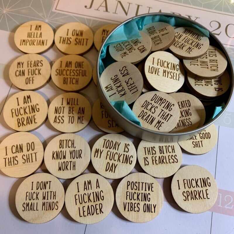 Mini Sweary affirmation Discs