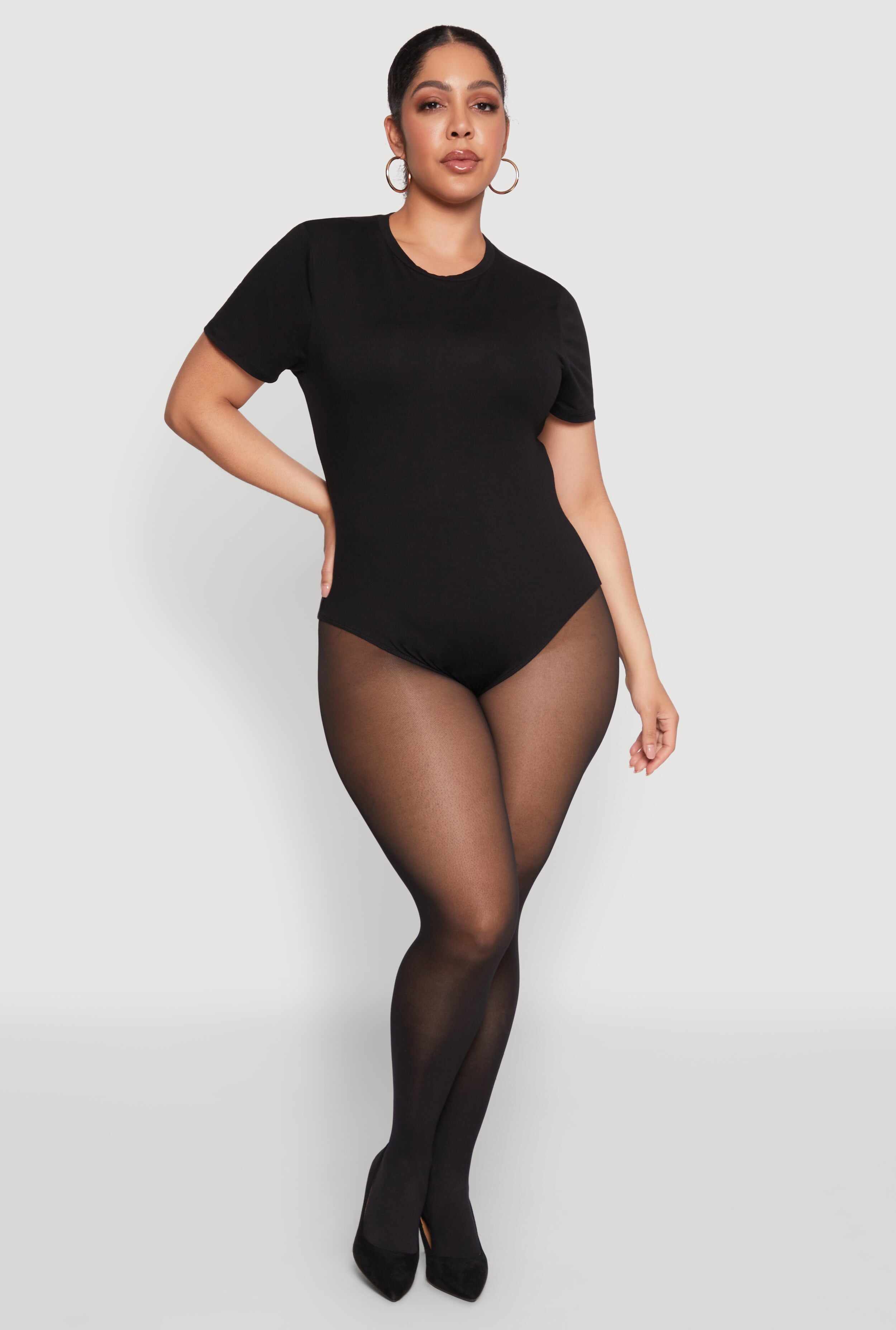 Plus Size Short Sleeve Bodysuit