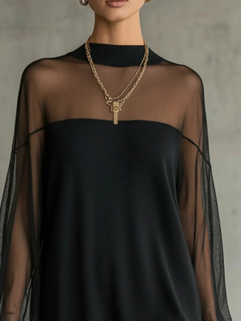 🔥Summer Arrivals🌟Elegant Sheer Loose-fitting Mesh Mini Dress