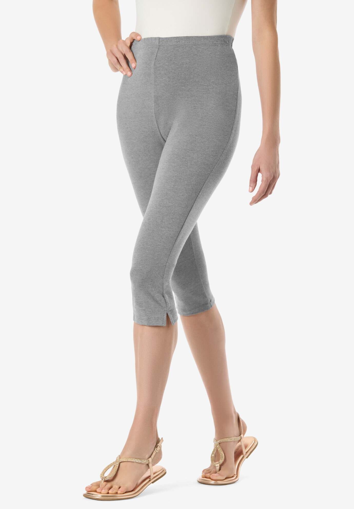 Stretch Cotton Capri Legging