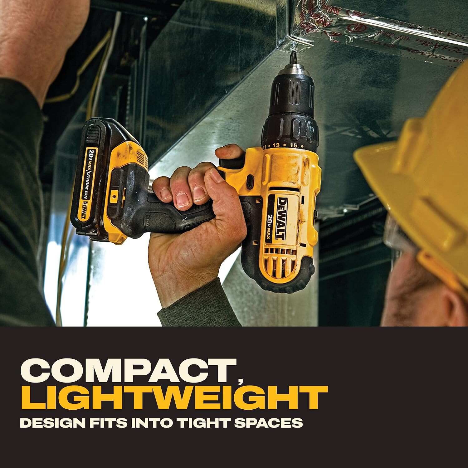 Cordless Drill and Impact Driver, Power Tool Combo Kit , Includes 2 Batteries, Charger and Bag (DCK240C2)