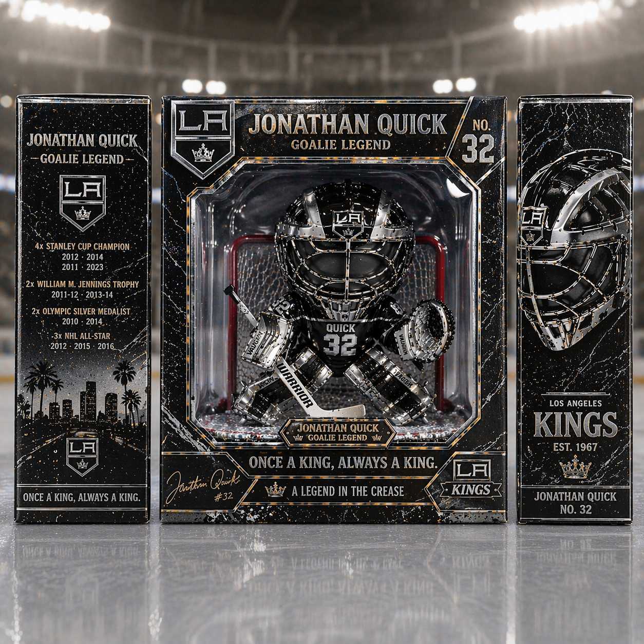 👑 Jonathan Quick #32 Goalie Legend: Metallic Collectible Figure