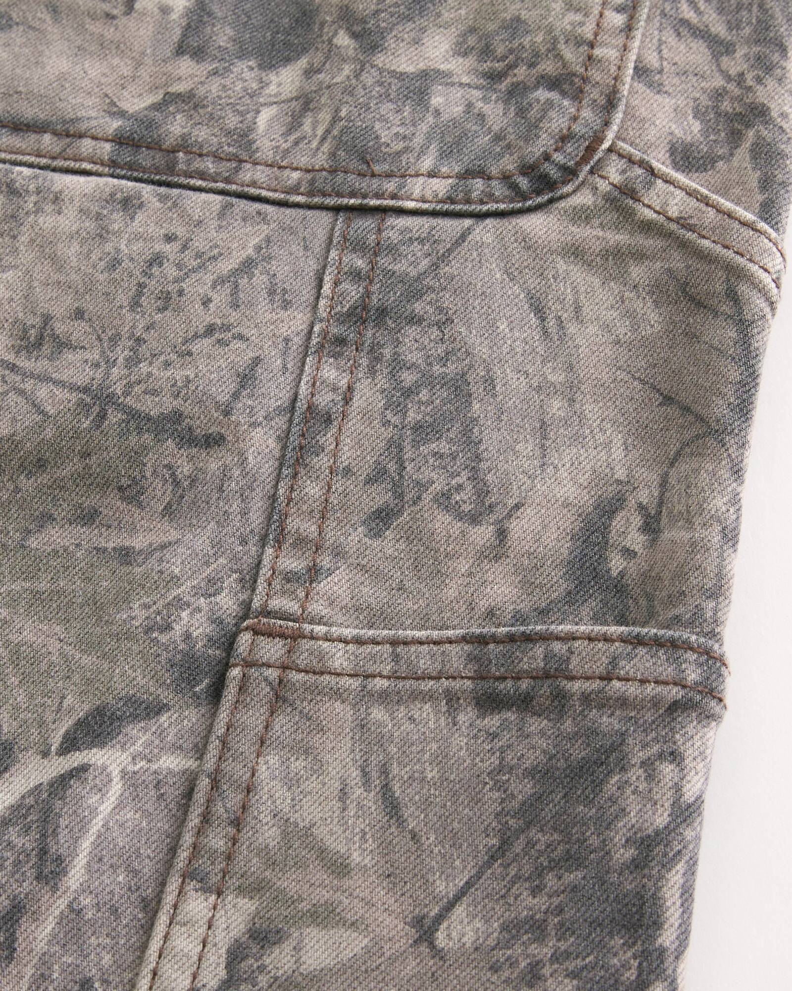 Railroad Stripe Baggy Painter Jeans