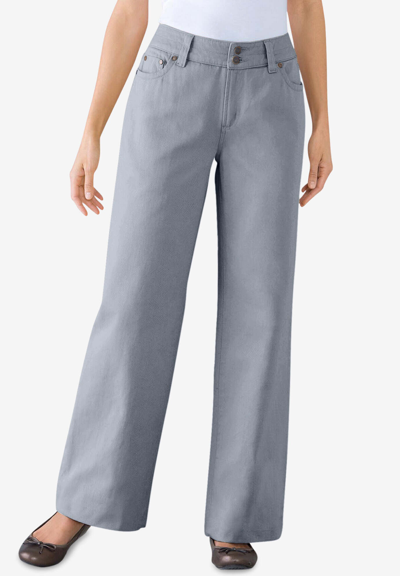 Perfect Cotton Wide-Leg Jean