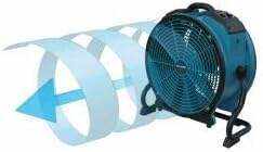 XPOWER X-47ATR 1/3 HP Sealed Motor Axial Air Mover Fan - with Variable Speed Control, 3 Hour Timer - Blue (6 Fans)