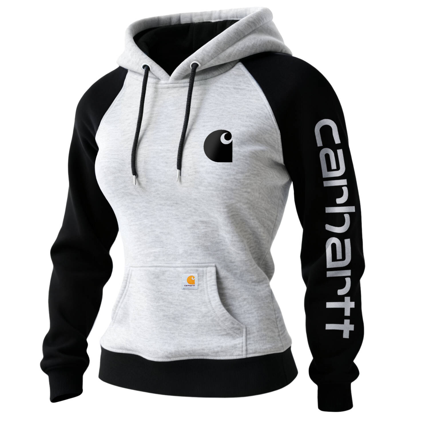 Retro Western Style Women's Raglan Sleeve Contrast Color Stitching 1 Hooded Sweatshirt
