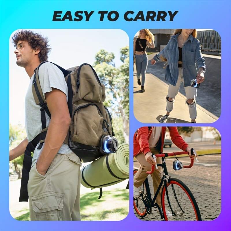 1pc Mini Speaker, Magnetic Wireless Speaker, Phone Holder, Configured with 2 Sticky Magnetic Rings And 1 Lanyard, Suitable for Multiple Scenarios - Shower, Car, Bicycle, Outdoor Portable Mini Speaker System, Multi-purpose Installation