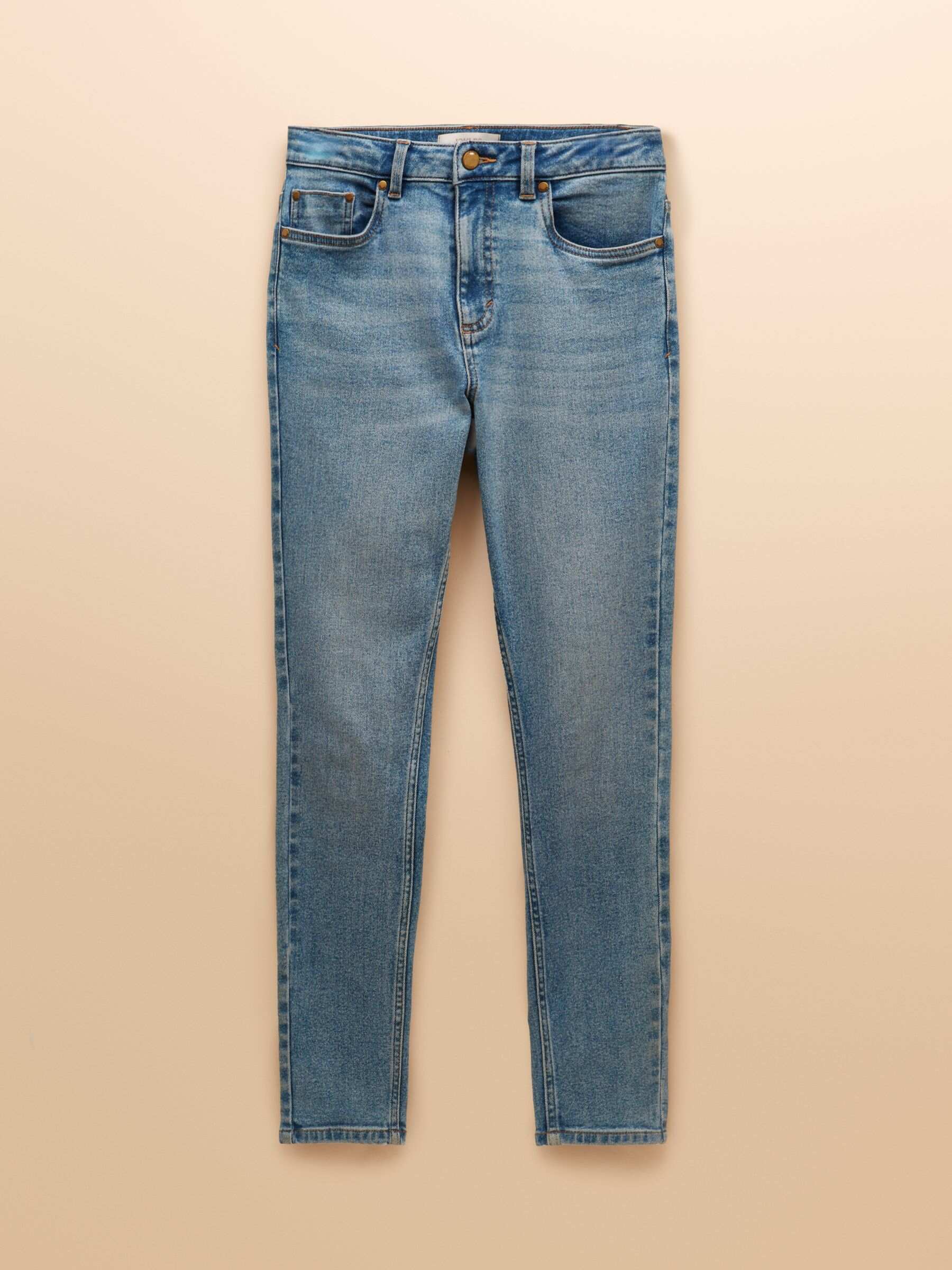 White Skinny Fit Mid Rise Jeans