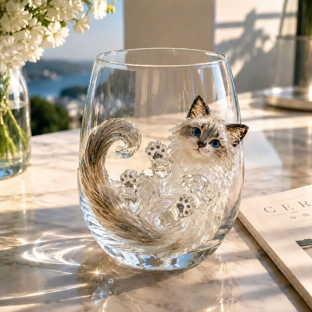 Cute Cat Glassware Collection