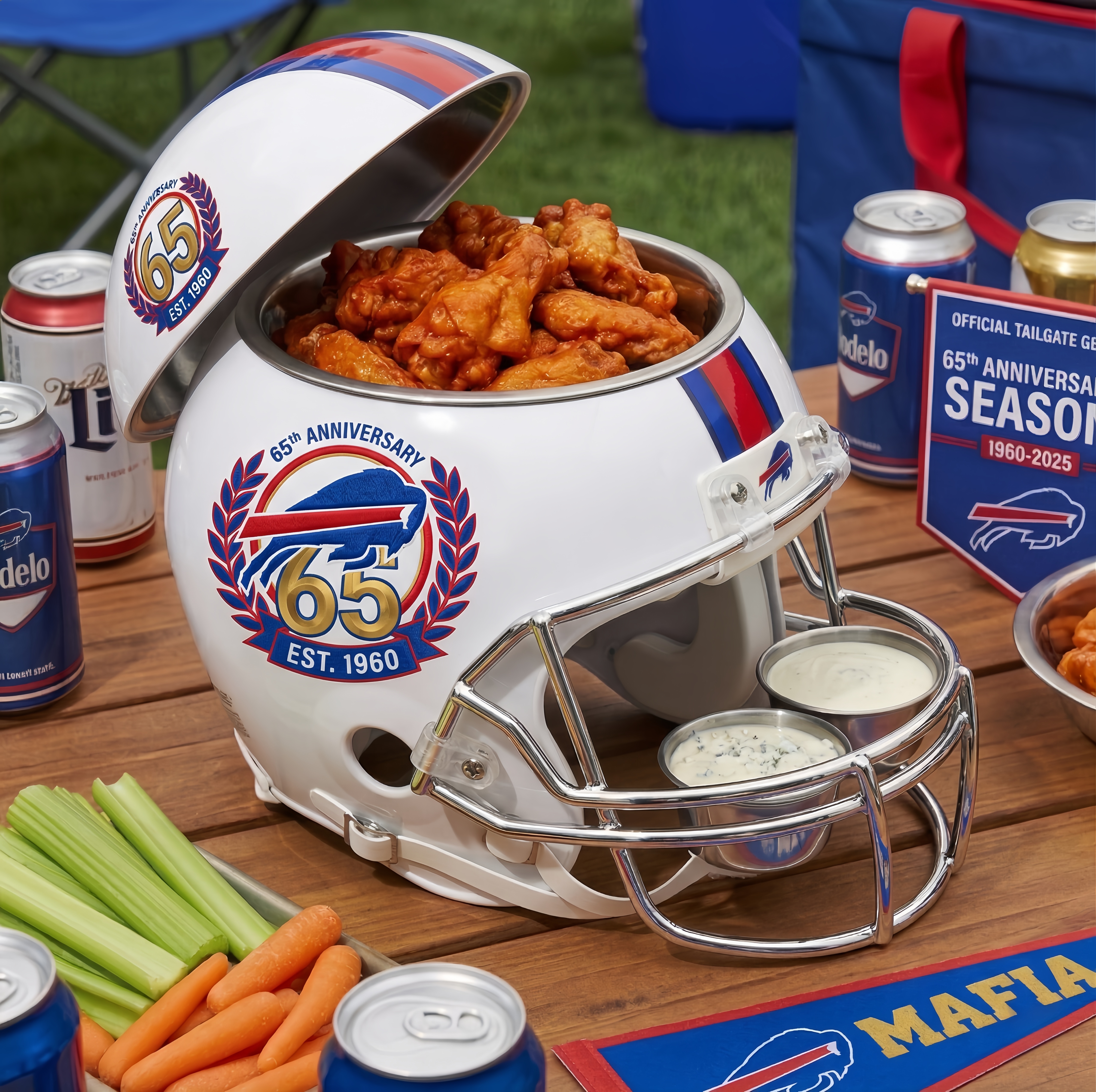 Buffalo Bills 65th Anniversary Helmet Snack Bowl