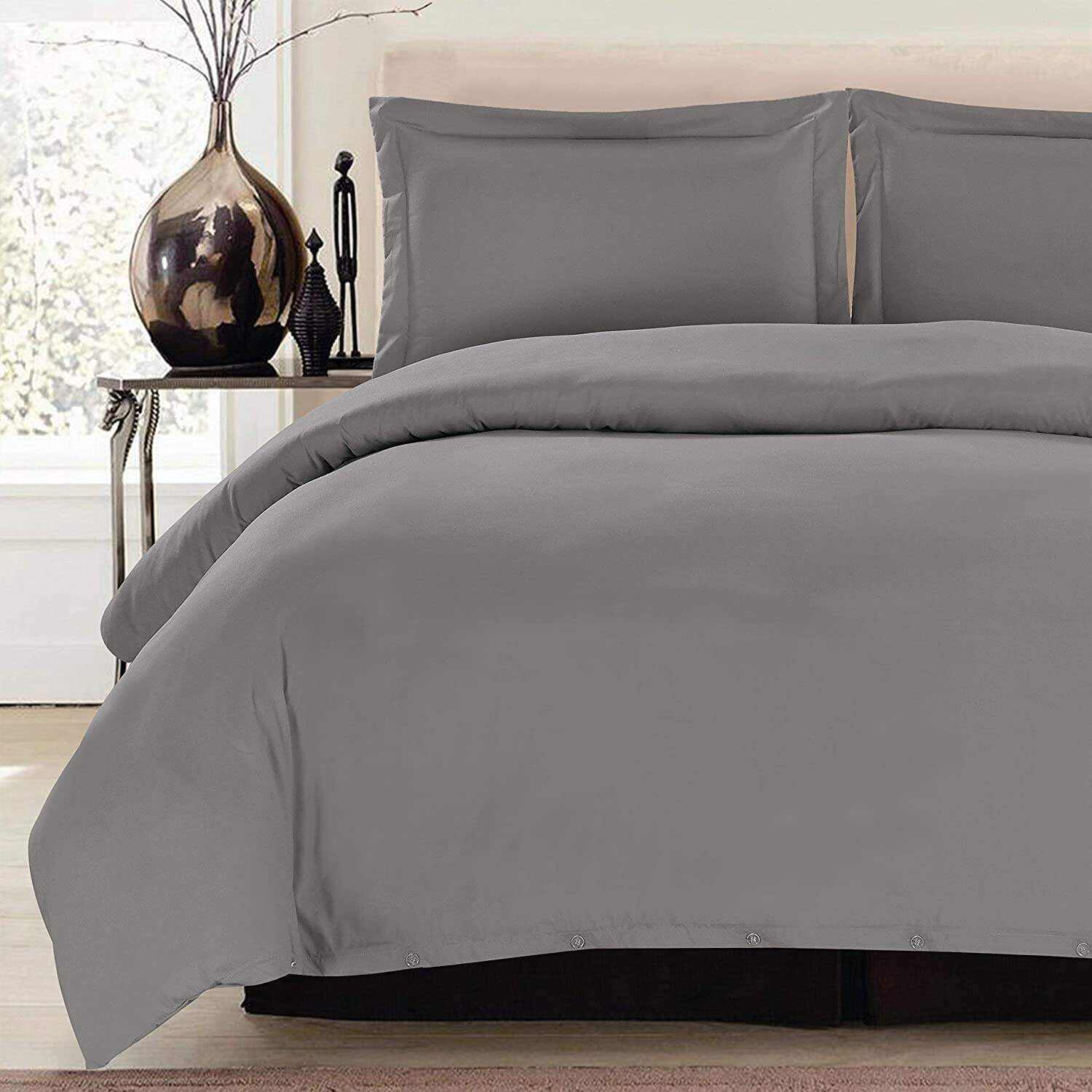Duvet Cover Set 1800 Count Egyptian Cotton 3 Piece Luxury Soft 2 Pillow Shams. King Size
