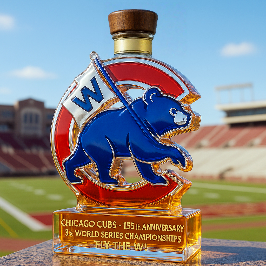 Chicago Cubs 155th Anniversary Limited-Edition Whiskey Bottle