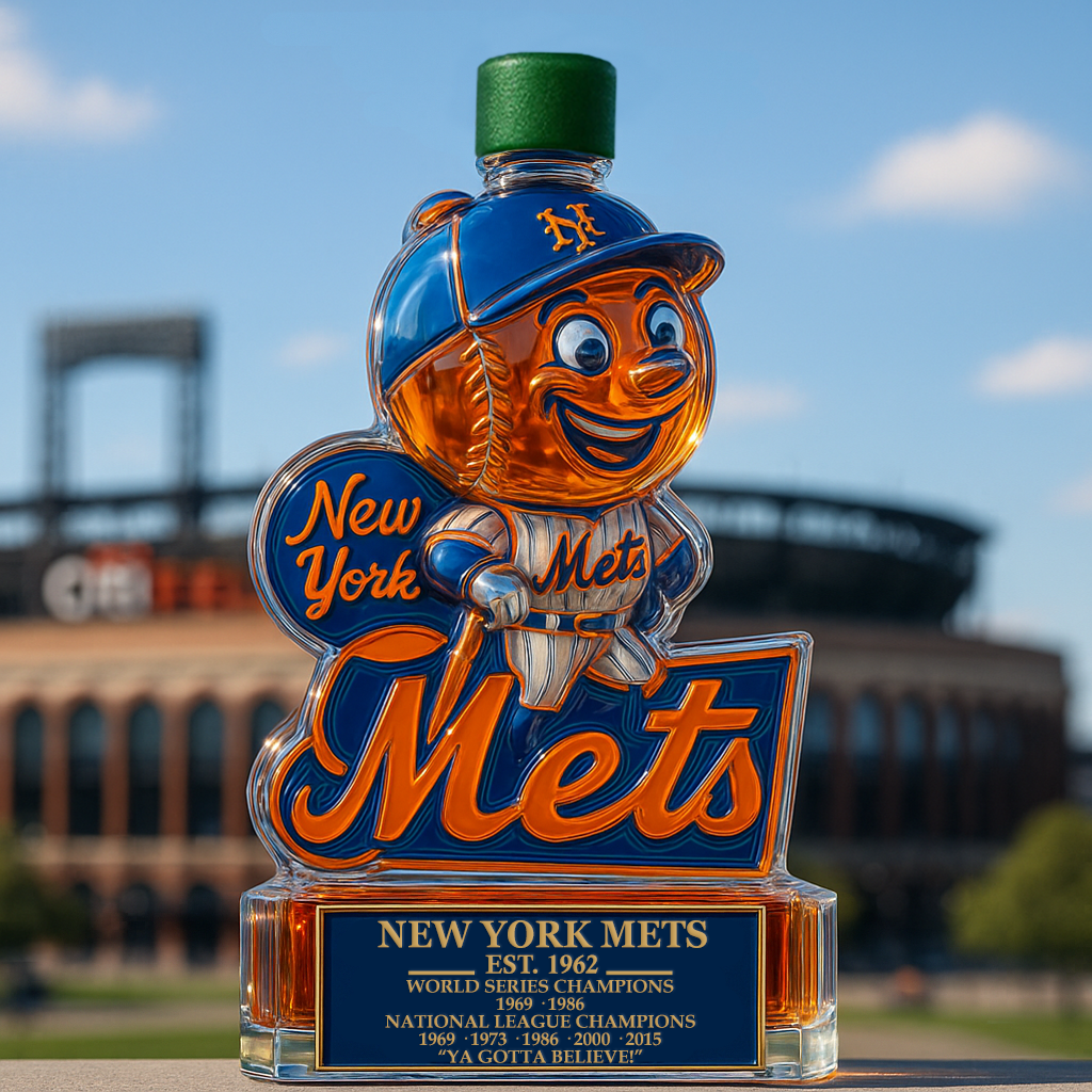 New York Mets Glory Whiskey Bottle