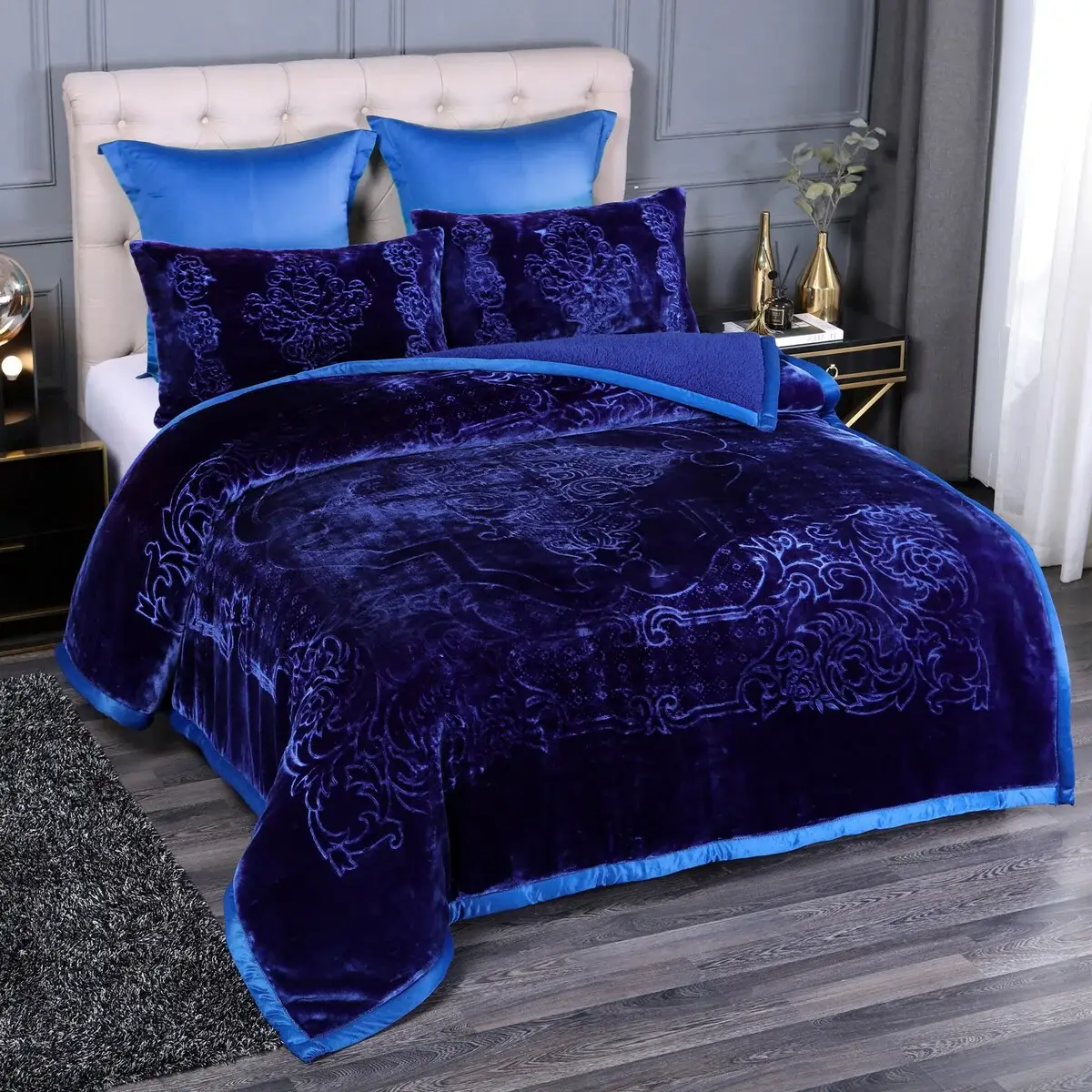 Fleece/ Sherpa Down Alternative 3-piece Comforter Set