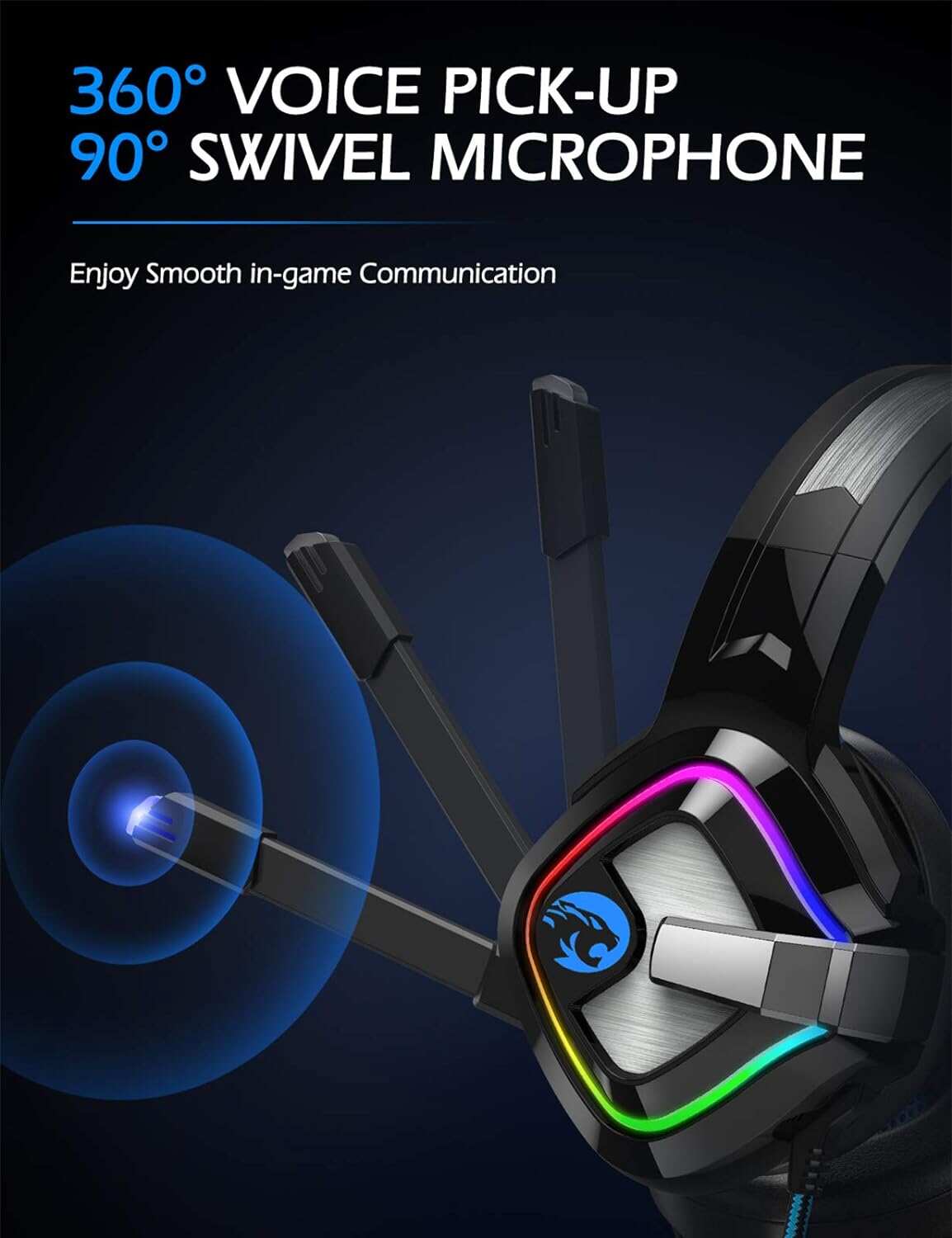 ZIUMIER Z66 Gaming Headset, Wired, Over-Ear, Noise Cancelling Mic, RGB Light, Stereo Surround Sound, Compatible with PS4, PS5, Xbox One, Laptop (Green)