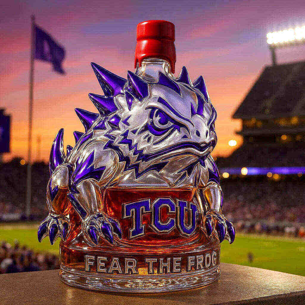TCU Horned Frogs Limited Edition Whiskey Bottle