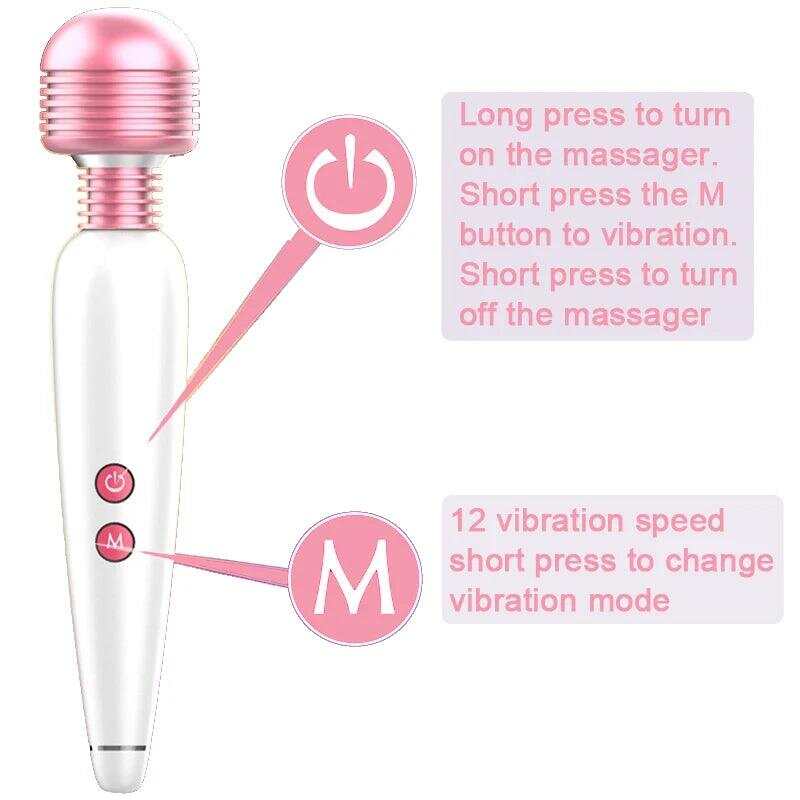6-Speed USB Rechargeable G-Spot Vibrator – 19×3.5cm with Clitoral Stimulation & Head Attachments