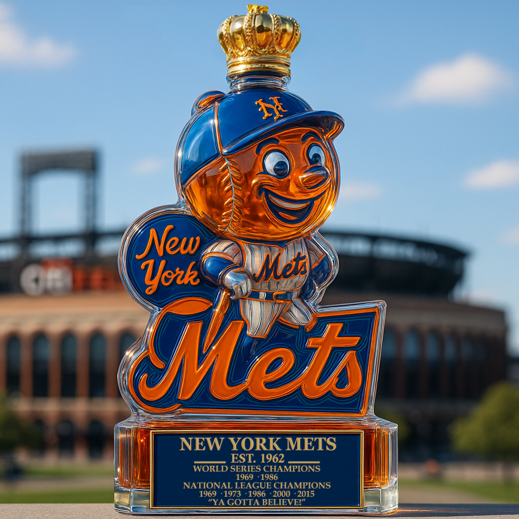 New York Mets Glory Whiskey Bottle
