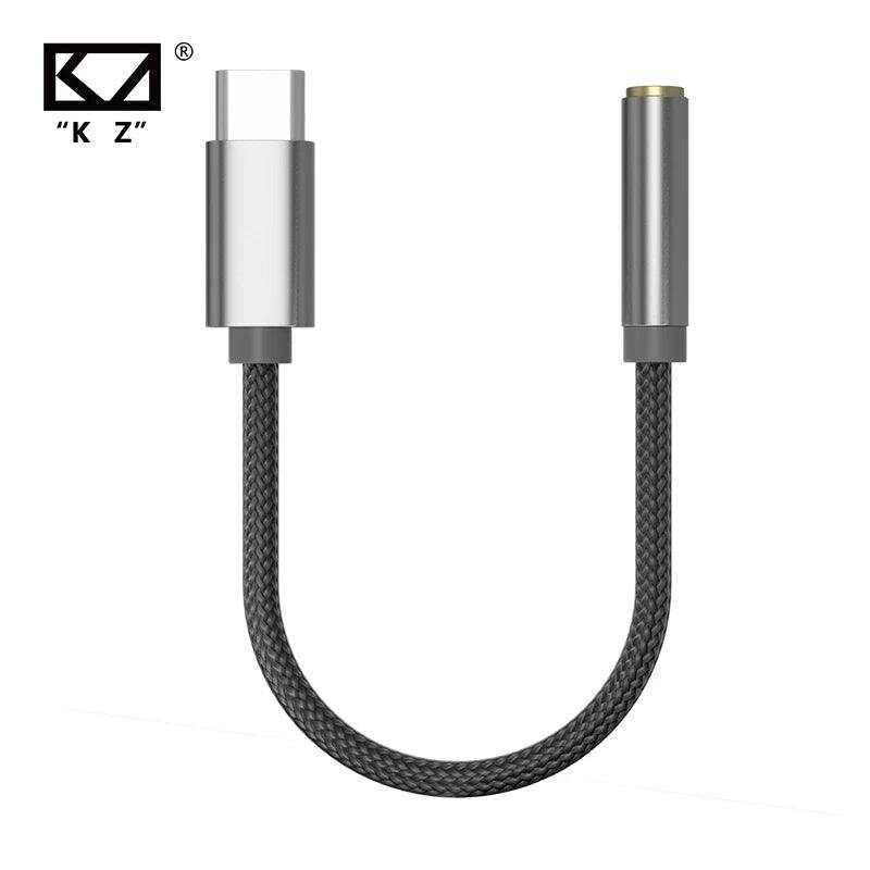 KZ AM01 Type-C to 3.5mm Audio Adapter 32bit/384kHz Hi-Fi DAC