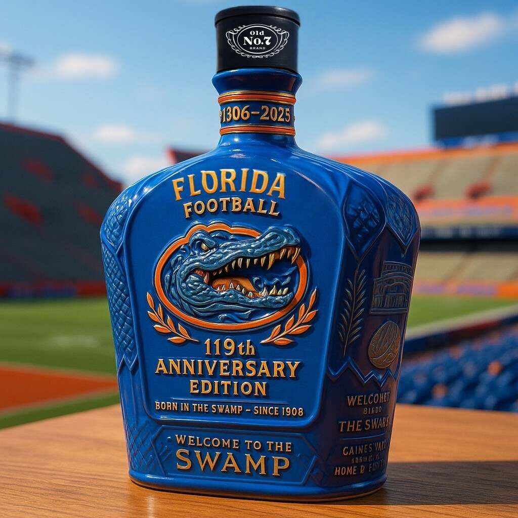 UF Football 119th Anniversary Whiskey Bottle