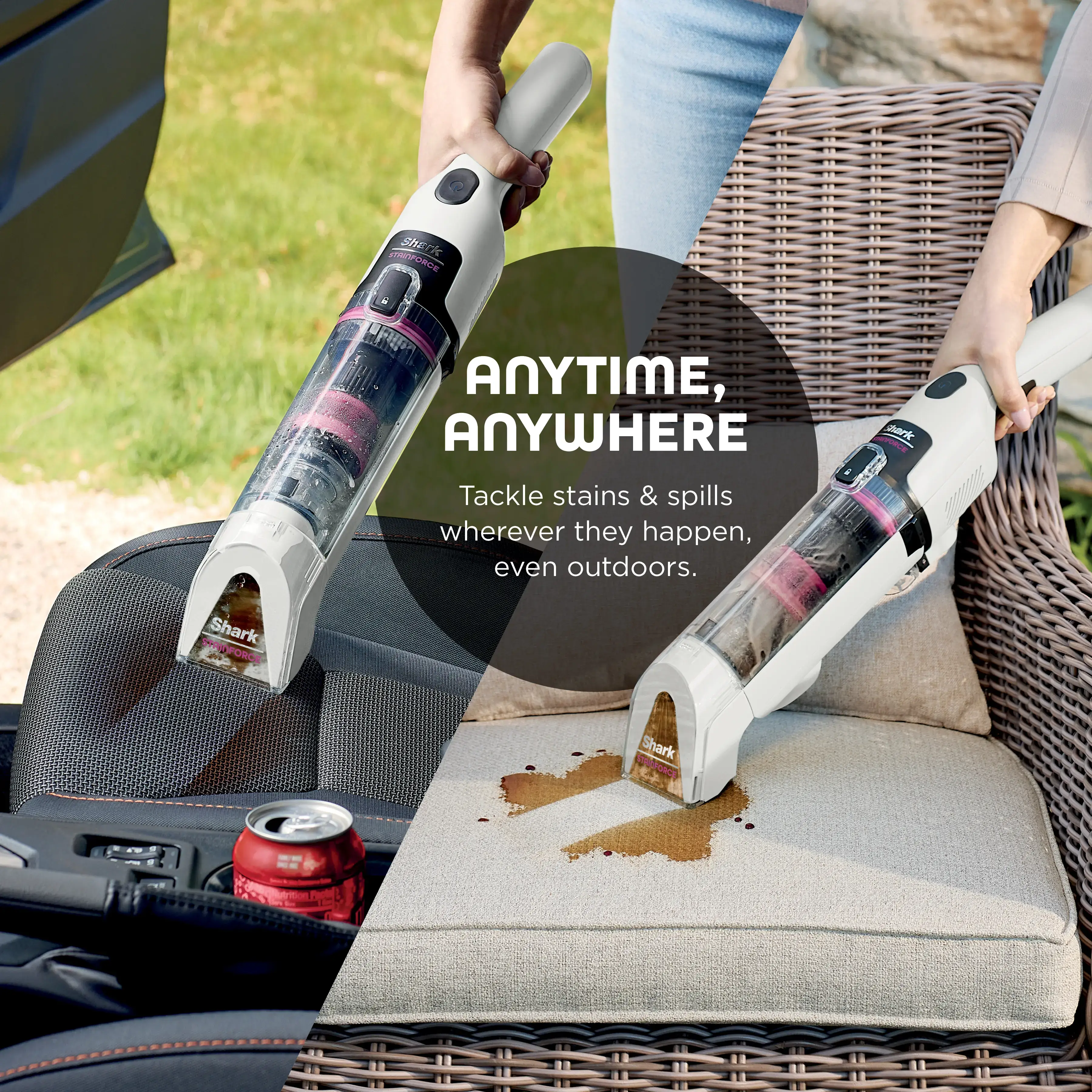 Cordless Portable Stain Cleaner, bagless with self cleaning  - HX100
