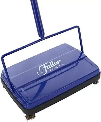 Fuller Brush 17027 Carpet & Floor Sweeper- Mini Stick Cleaner For Hardwood Surfaces, Wood Floors, Laminate, Tile- Small & Portable For The Home Or Office - Cleans Dust Pet Hair- Electrostatic & Silent
