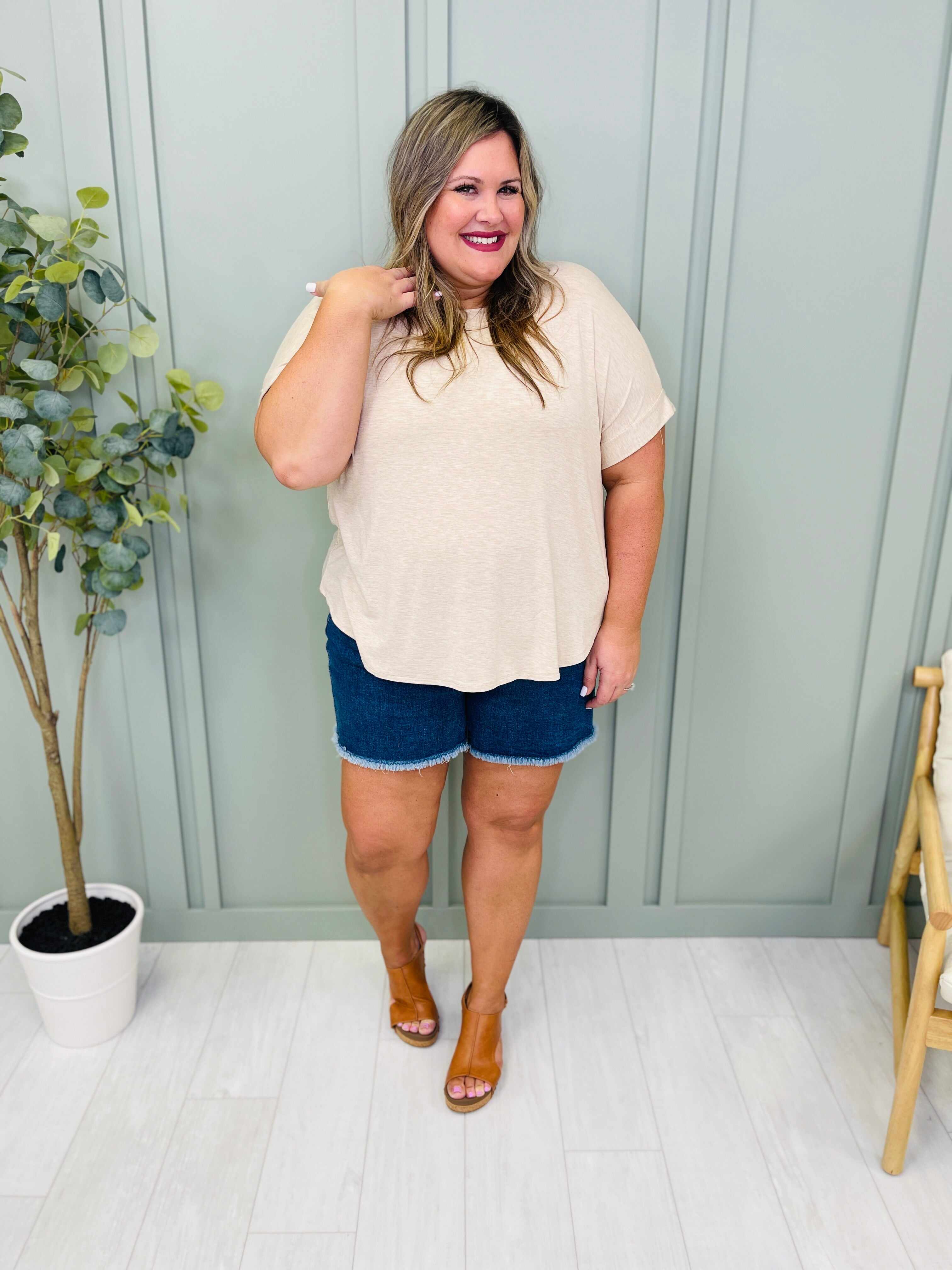 REG/CURVY Soak Up The Sun Cut Off Shorts