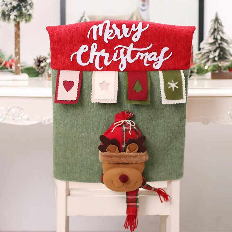 Christmas Chair Back Covers For Dinning Room Decoration