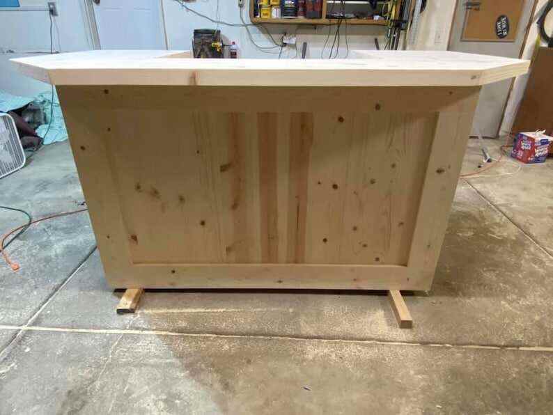 U shape solid wood bar indoor Bar