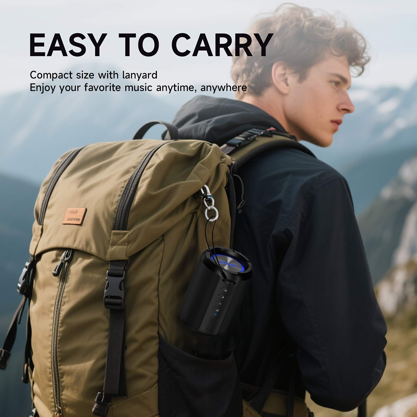 X9S Wireless Speaker Portable Outdoor Sports Speaker, 15W Loud Stereo Portable Wireless Speaker, Deep Bass, Wireless 5.3, RGB Lights, Dual Pairing, 24 Hour Playback Time, Lightweight UsB-C Connectivity, No Quick Charge Required