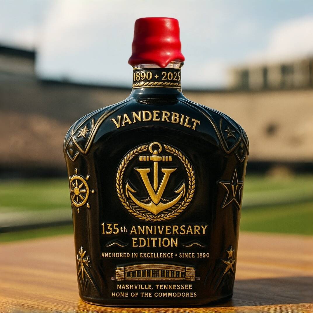 Commodores 135th Anniversary Whiskey Bottle