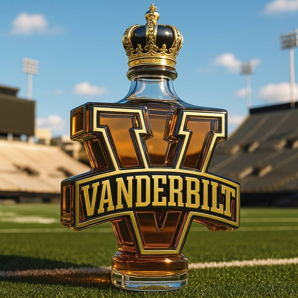 Vanderbilt Commodores Whiskey Bottle