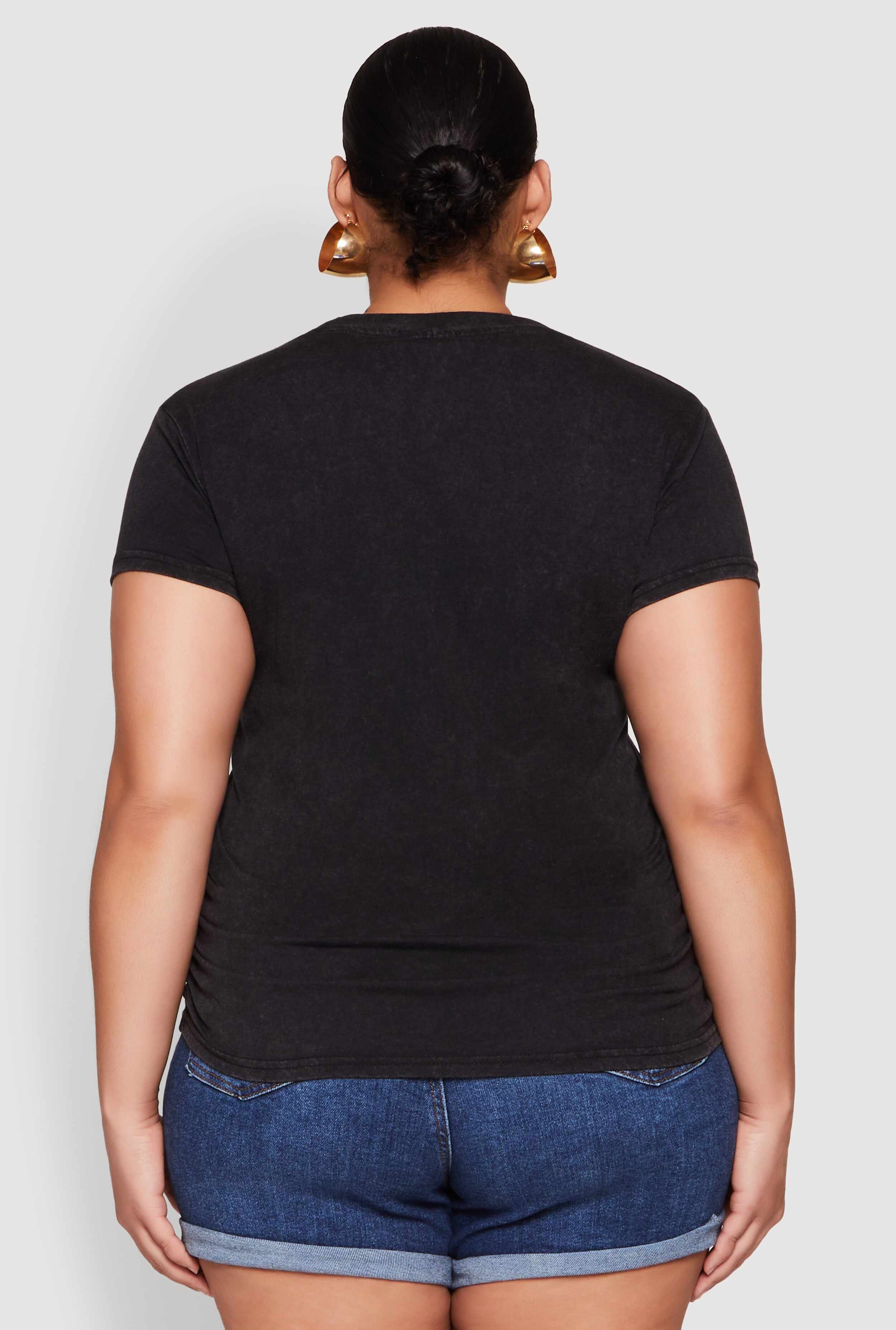 Plus Size Always Be Ruched Graphic Tee