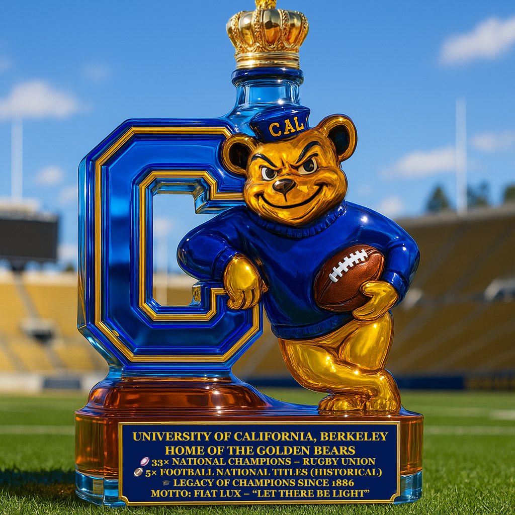 🏈🐻California Golden Bears Glory Whiskey Bottle