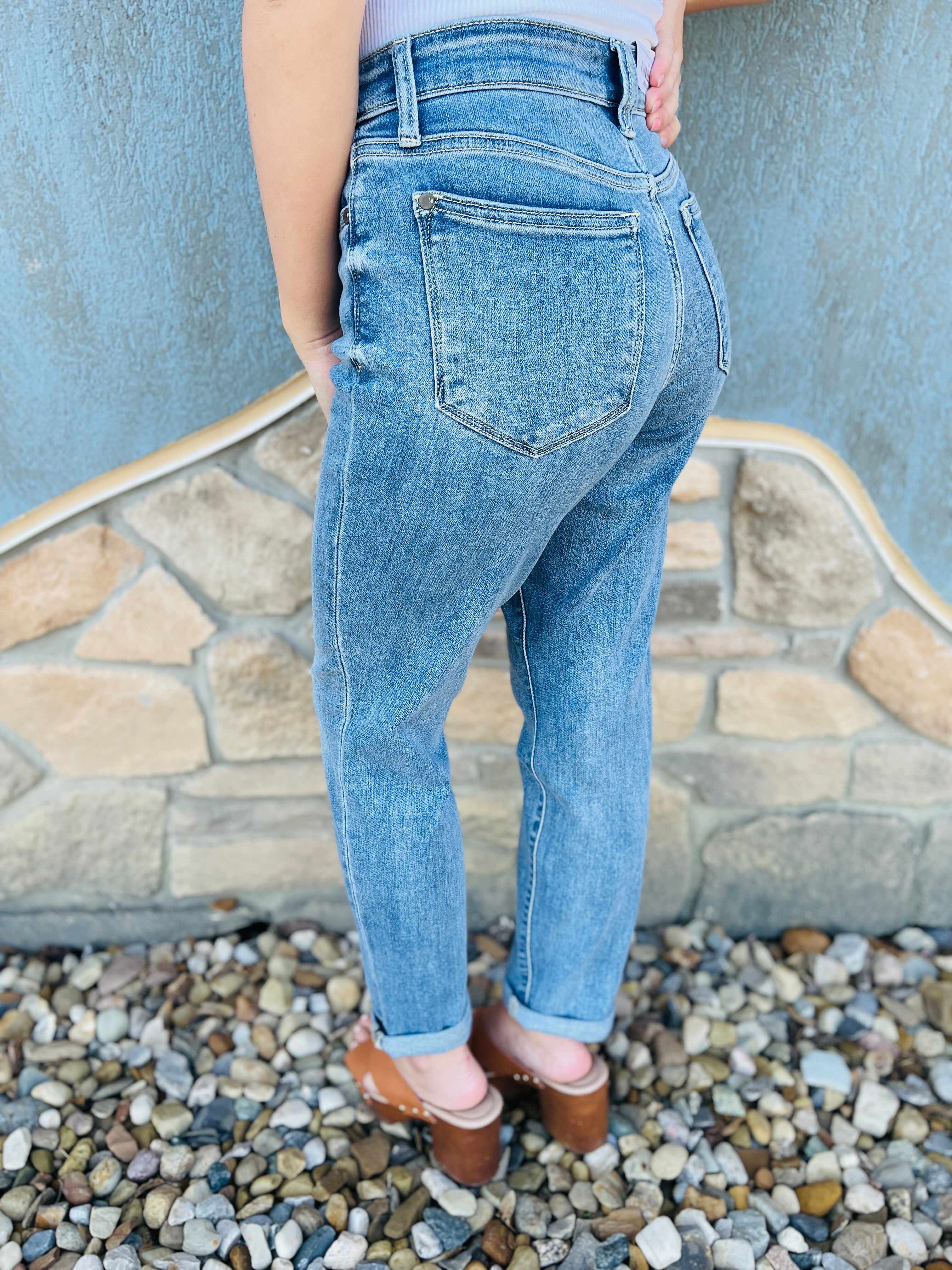 RESTOCK!  Reg/Curvy The Bleach Boys Nondistressed Boyfriend Jeans--Multiple Washes!