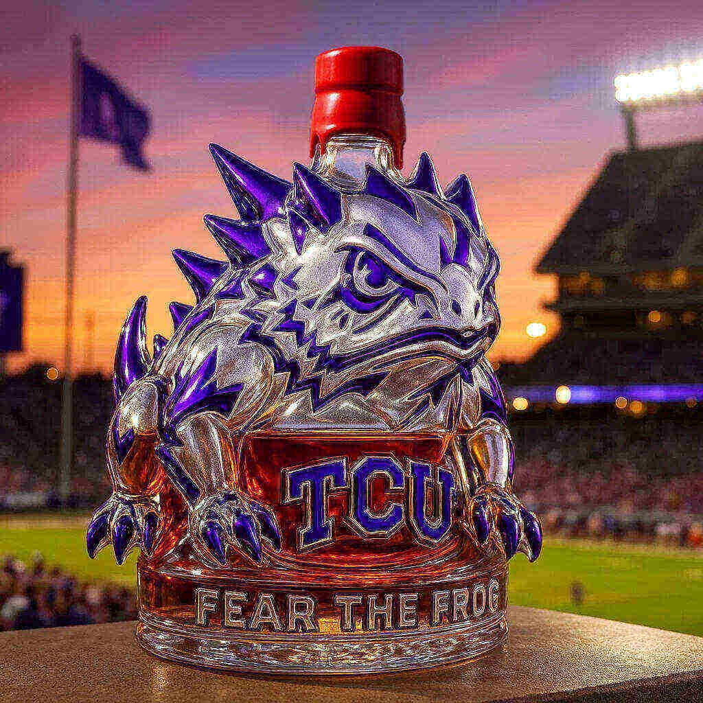 TCU Horned Frogs Limited Edition Whiskey Bottle