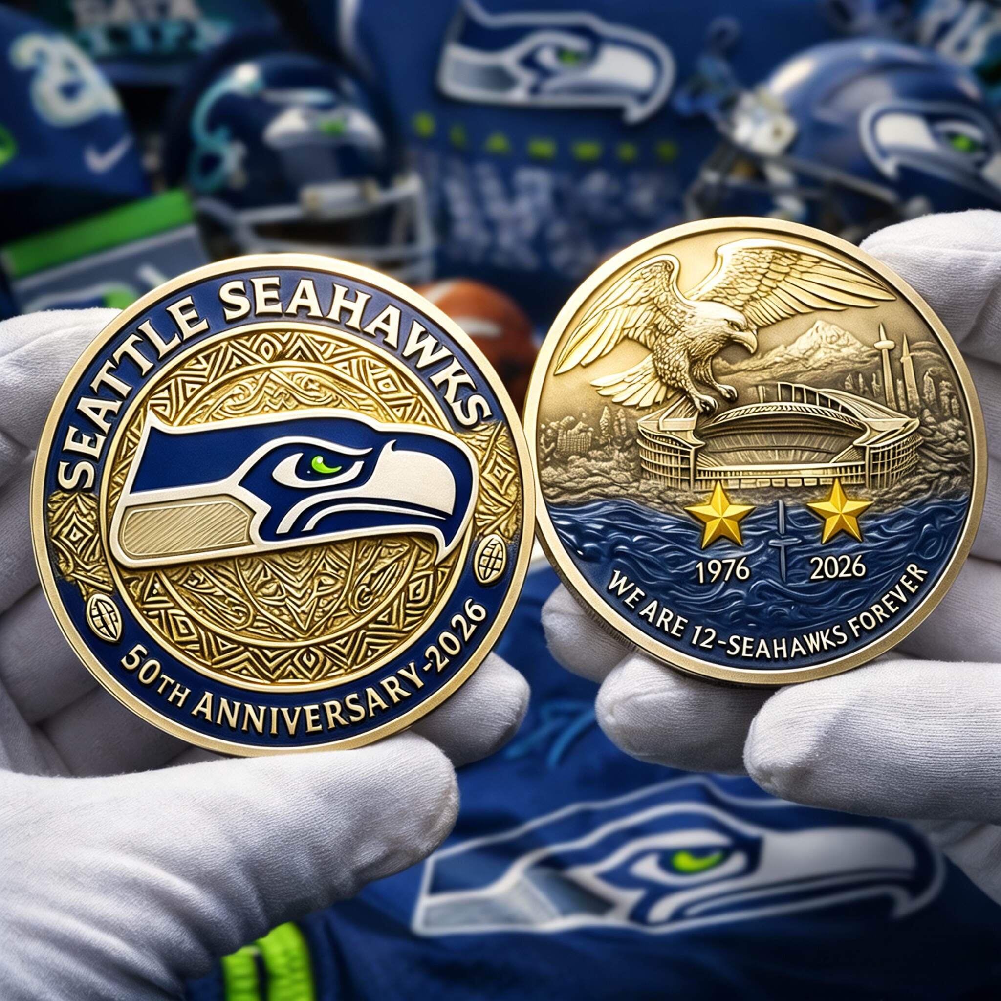 Seattle Seahawks 50th Anniversary Commemorative Coin