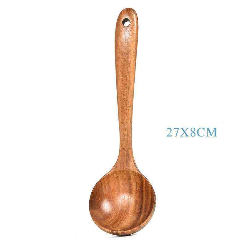 Eco-Friendly Teak Wood Kitchen Spoon Set
