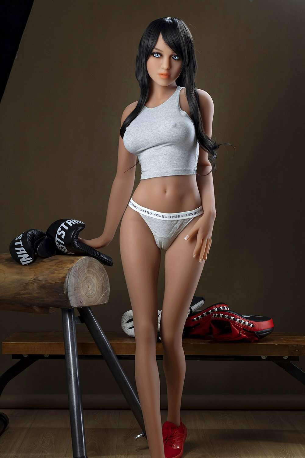 Ella 5ft45 / 166cm #174 Head TPE Small Breastes Boxing Girl Full Size Realistic Sex Doll