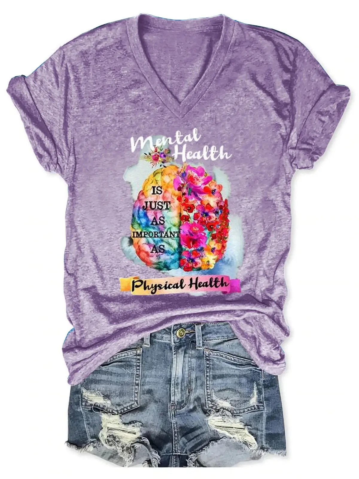 Mental Health Is Just As Important As Physical Health Art Casual T-shirt