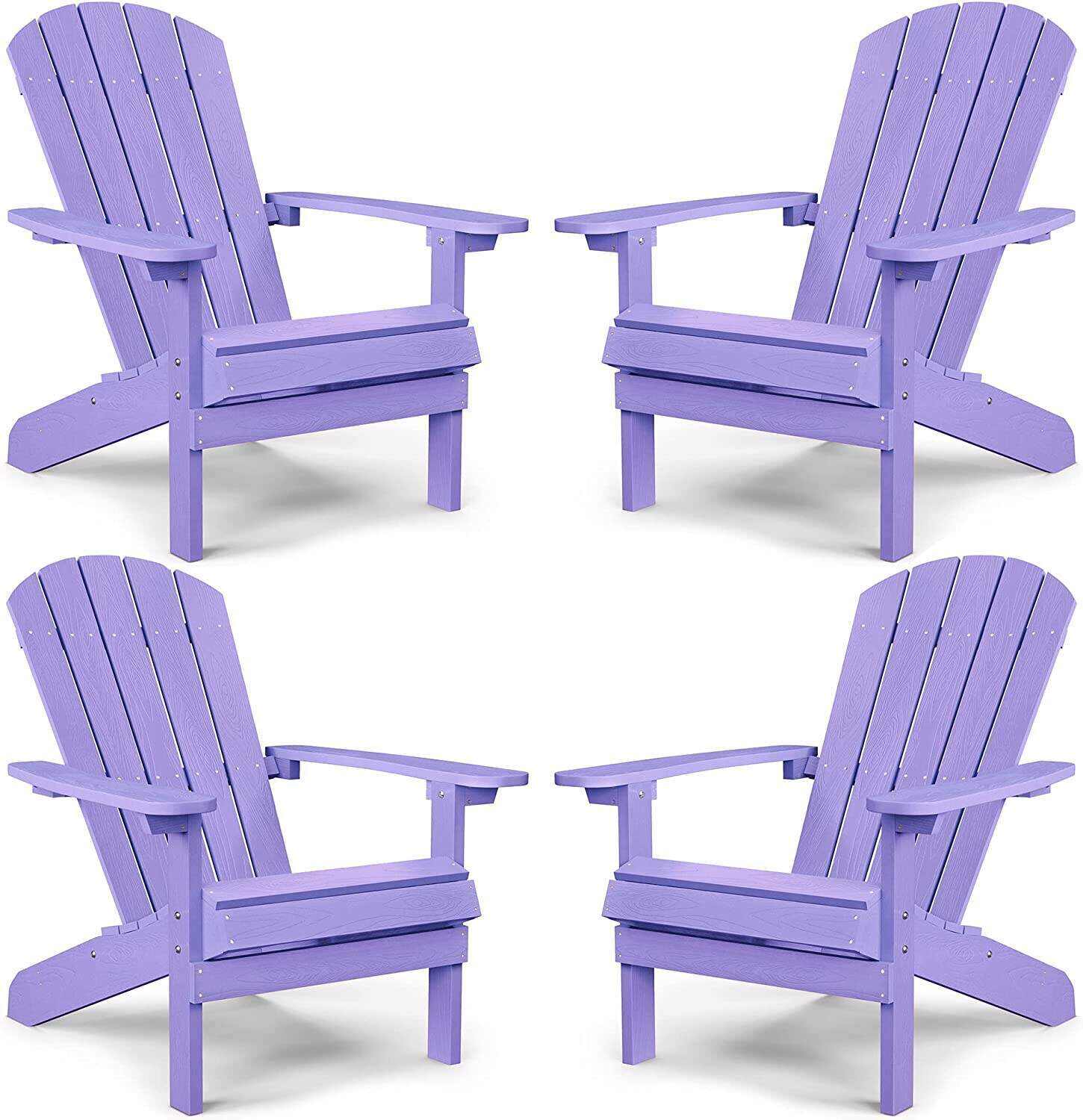 Adirondack Chair ,Patio Chairs 5 Steps Easy Installation,Widely Used in Outdoor, Fire Pit, Deck, Outside, Garden, Campfire Chairs