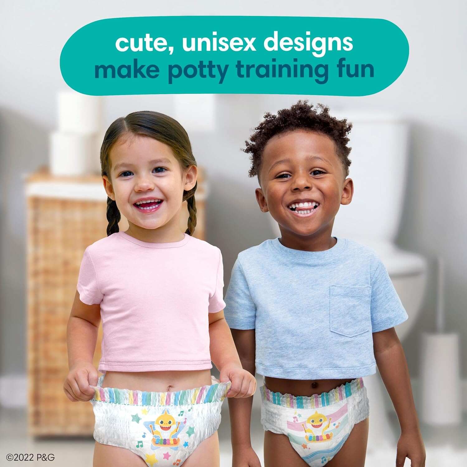 Pampers Pure Protection Training Pants Baby Shark - Size 3T-4T, 92 Count, Premium Hypoallergenic Training Underwear